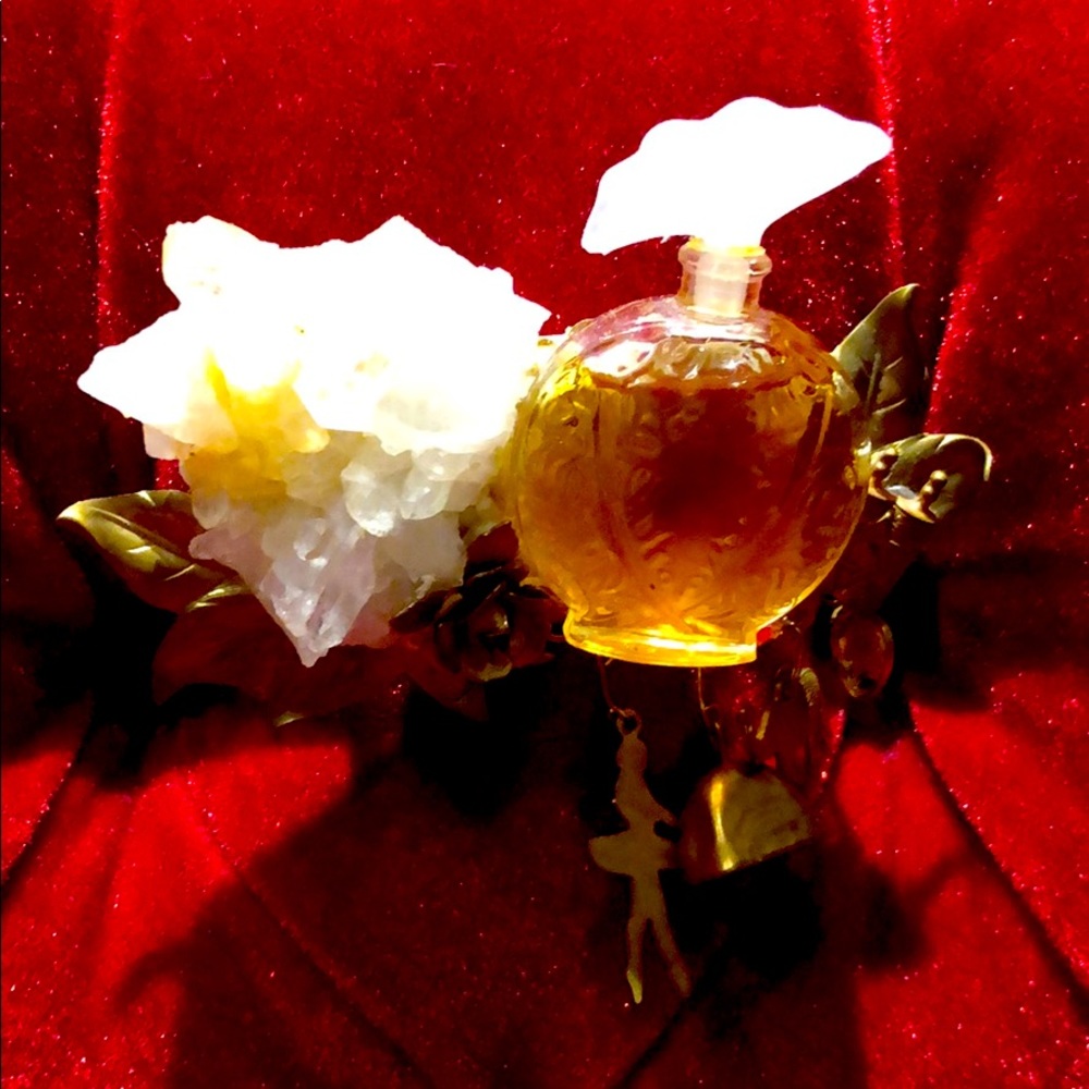Handmade brooch. crystal & recycled bottle